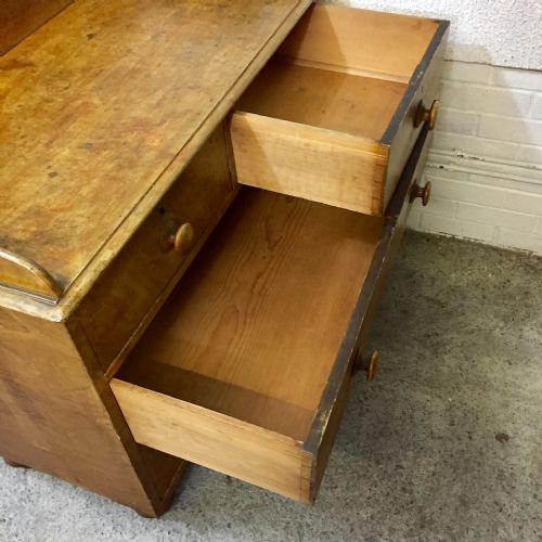 VICTORIAN PINE CHEST OF DRAWERS WITH GALLERY BACK - ADDITIONAL PHOTO 6