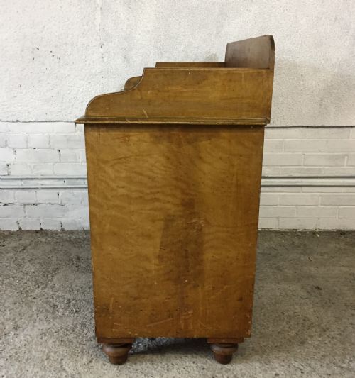 VICTORIAN PINE CHEST OF DRAWERS WITH GALLERY BACK - ADDITIONAL PHOTO 9