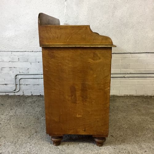 VICTORIAN PINE CHEST OF DRAWERS WITH GALLERY BACK - ADDITIONAL PHOTO 10