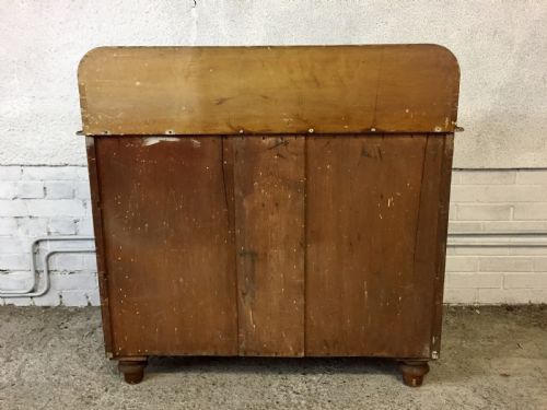 VICTORIAN PINE CHEST OF DRAWERS WITH GALLERY BACK - ADDITIONAL PHOTO 11
