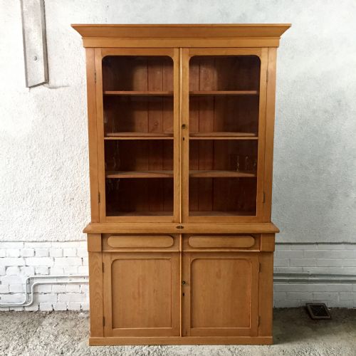 victorian pine glazed top dresser - CATEGORY: ANTIQUE CABINETS - DATED VICTORIAN