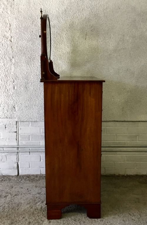 EDWARDIAN MAHOGANY DRESSING CHEST WITH 5 LONG GRADUATED DRAWERS - ADDITIONAL PHOTO 8