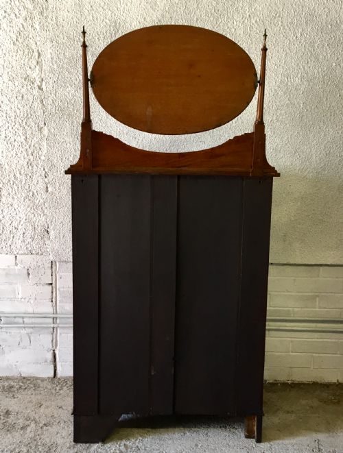 EDWARDIAN MAHOGANY DRESSING CHEST WITH 5 LONG GRADUATED DRAWERS - ADDITIONAL PHOTO 11