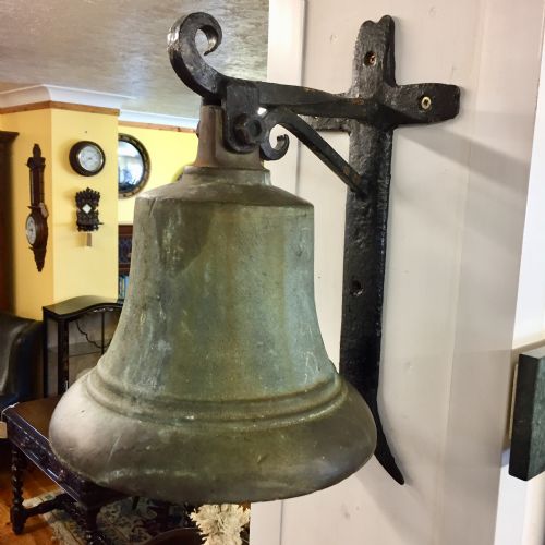 19th century bronze bell with original clapper - CATEGORY: ANTIQUE METAL - DATED 19TH CENTURY