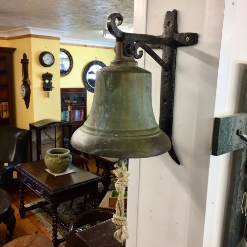 19TH CENTURY BRONZE BELL WITH ORIGINAL CLAPPER - ADDITIONAL PHOTO 1