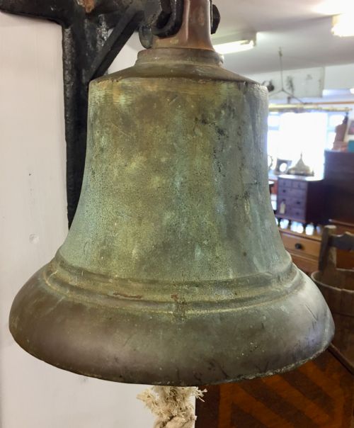 19TH CENTURY BRONZE BELL WITH ORIGINAL CLAPPER - ADDITIONAL PHOTO 4
