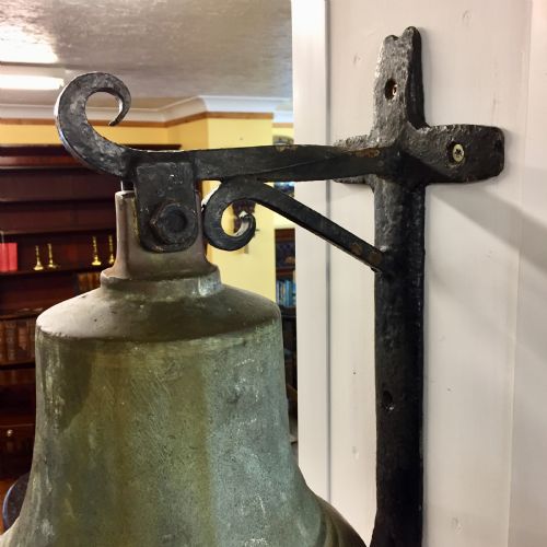 19TH CENTURY BRONZE BELL WITH ORIGINAL CLAPPER - ADDITIONAL PHOTO 6
