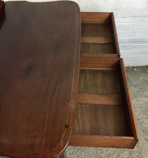 VICTORIAN MAHOGANY SIDE WRITING TABLE - ADDITIONAL PHOTO 6