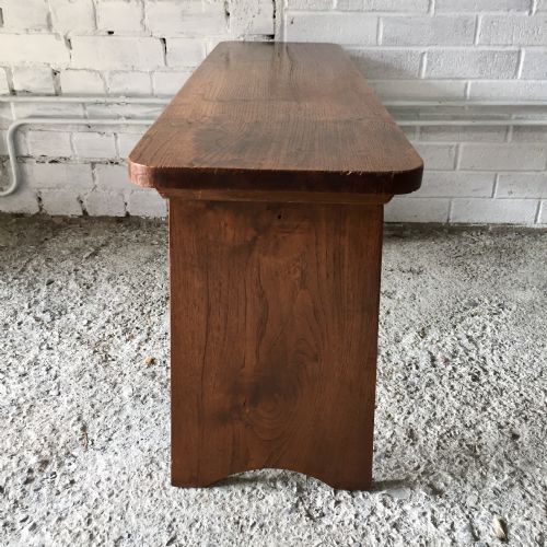 LATE 19TH EARLY 20TH CENTURY ELM BENCH - ADDITIONAL PHOTO 8