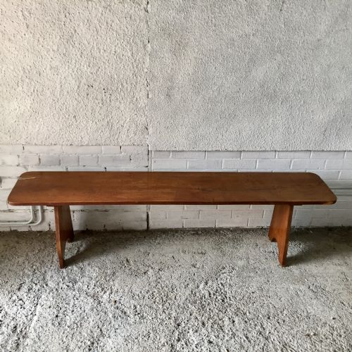 late 19th early 20th century elm bench - CATEGORY: ANTIQUE FURNITURE - DATED 1900