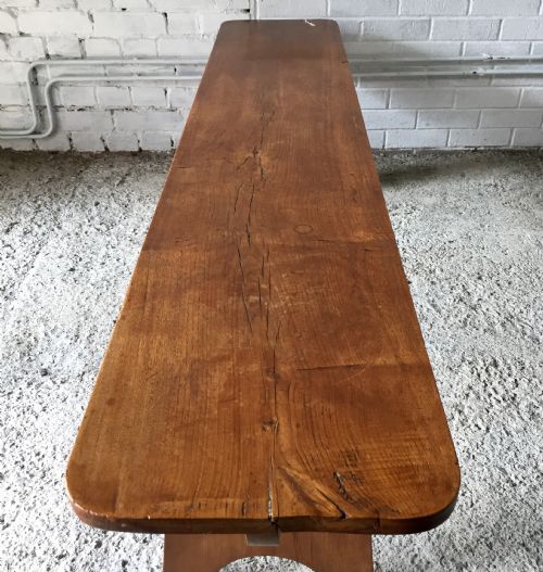 LATE 19TH EARLY 20TH CENTURY ELM BENCH - ADDITIONAL PHOTO 2