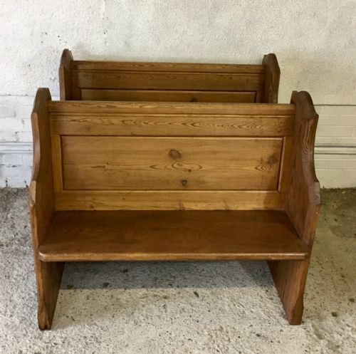 VICTORIAN PITCH PINE PEW - ADDITIONAL PHOTO 1