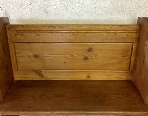 VICTORIAN PITCH PINE PEW - ADDITIONAL PHOTO 3