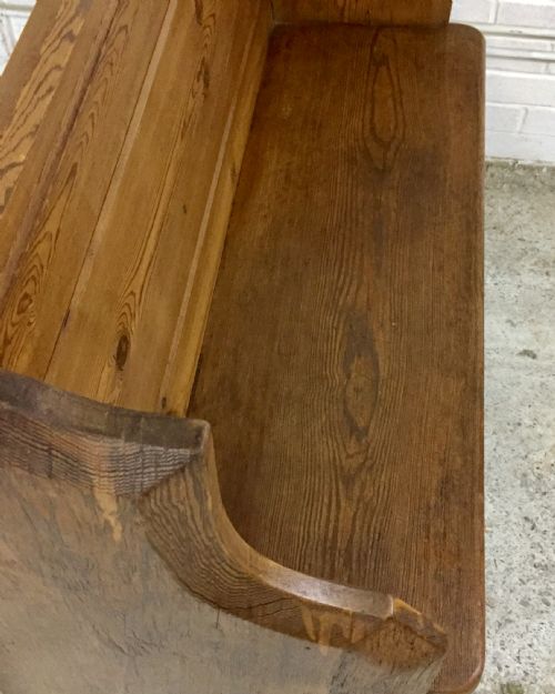 VICTORIAN PITCH PINE PEW - ADDITIONAL PHOTO 6