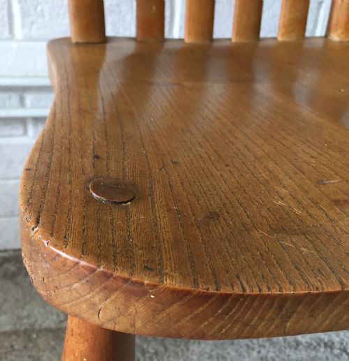 SET OF 4 ELM AND BEECH KITCHEN CHAIRS - ADDITIONAL PHOTO 4