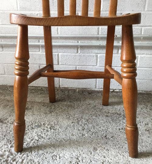 SET OF 4 ELM AND BEECH KITCHEN CHAIRS - ADDITIONAL PHOTO 5