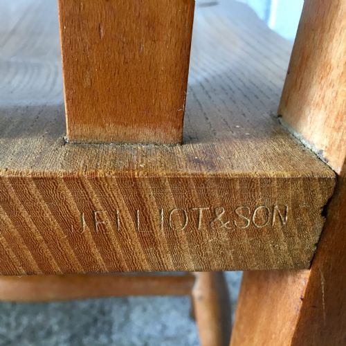 SET OF 4 ELM AND BEECH KITCHEN CHAIRS - ADDITIONAL PHOTO 8