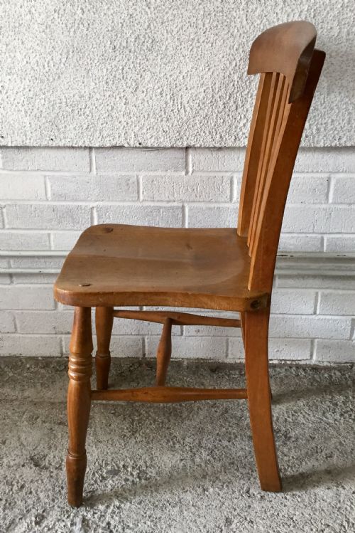 SET OF 4 ELM AND BEECH KITCHEN CHAIRS - ADDITIONAL PHOTO 9