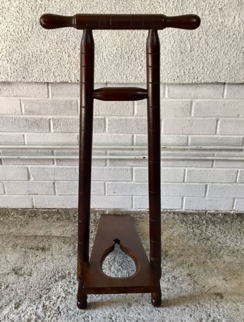 VICTORIAN MAHOGANY FOLDING BOOT JACK - ADDITIONAL PHOTO 1