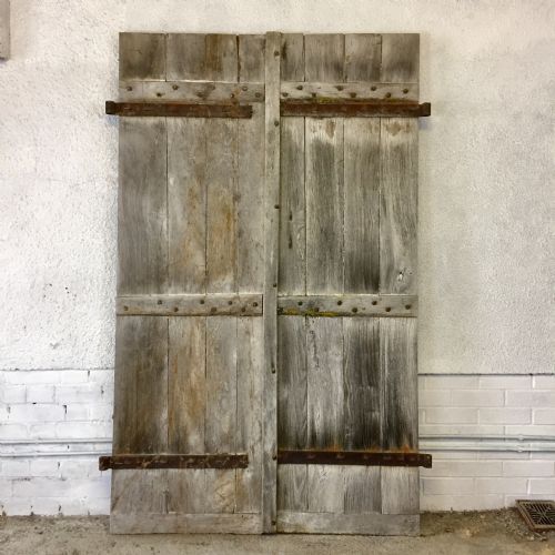 pair of 19th century french oak doors - CATEGORY: ANTIQUE MISCELLANEOUS - DATED 19TH CENTURY