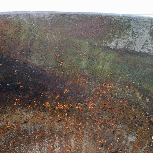 CIRCA 1900 CAST IRON BOILER PLANTER - ADDITIONAL PHOTO 5