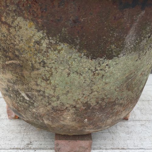 CIRCA 1900 CAST IRON BOILER PLANTER - ADDITIONAL PHOTO 6