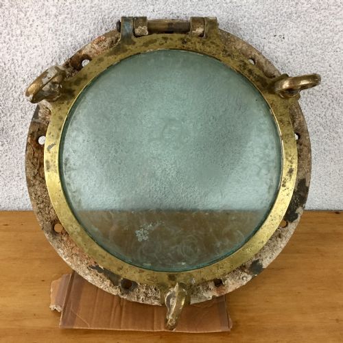 early 20th century brass porthole - CATEGORY: ANTIQUE MISCELLANEOUS - DATED 1910