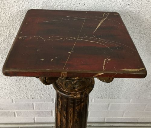 VICTORIAN MARBLEIZED PINE PLINTH - ADDITIONAL PHOTO 2