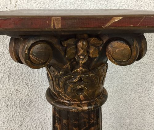 VICTORIAN MARBLEIZED PINE PLINTH - ADDITIONAL PHOTO 3