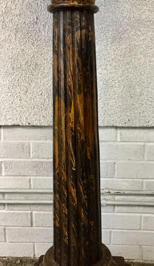 VICTORIAN MARBLEIZED PINE PLINTH - ADDITIONAL PHOTO 5