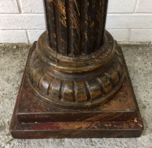 VICTORIAN MARBLEIZED PINE PLINTH - ADDITIONAL PHOTO 6