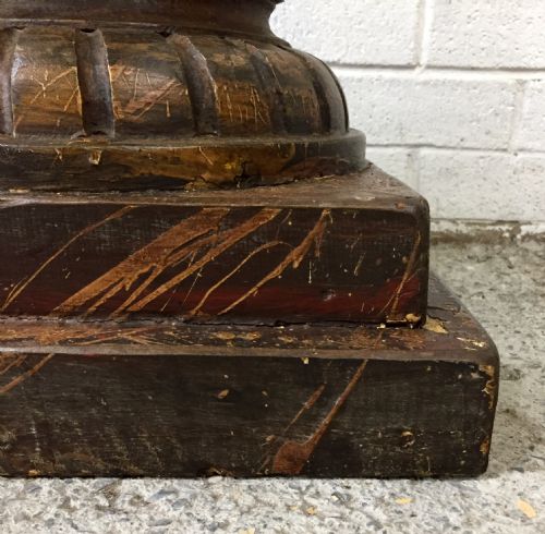 VICTORIAN MARBLEIZED PINE PLINTH - ADDITIONAL PHOTO 7