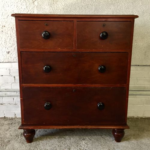 victorian pine chest of drawers - CATEGORY: ANTIQUE CHEST OF DRAWERS - DATED VICTORIAN