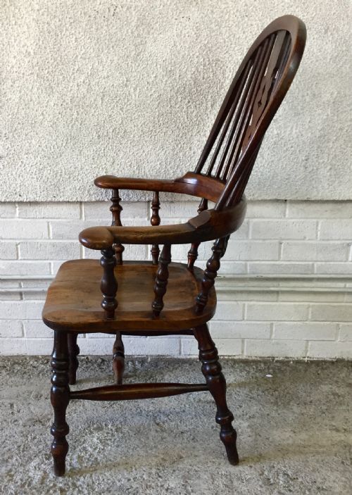 19TH CENTURY ELM AND BEECH WINDSOR CHAIR - ADDITIONAL PHOTO 11