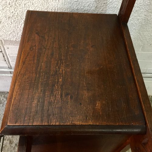 ENGLISH CARVED OAK HALL STAND - ADDITIONAL PHOTO 6