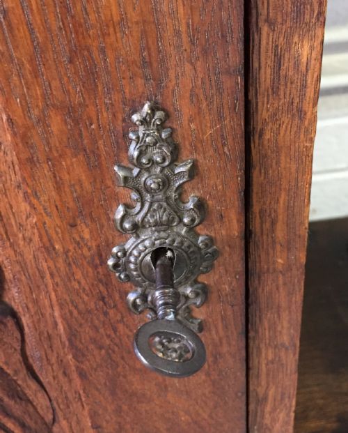 ENGLISH CARVED OAK HALL STAND - ADDITIONAL PHOTO 11