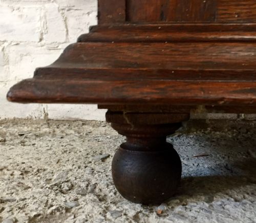ENGLISH CARVED OAK HALL STAND - ADDITIONAL PHOTO 15