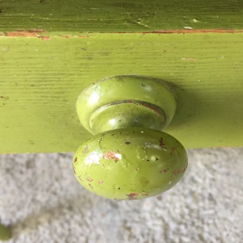 19TH CENTURY ORIGINAL PAINTED PINE SIDE WRITING TABLE - ADDITIONAL PHOTO 6