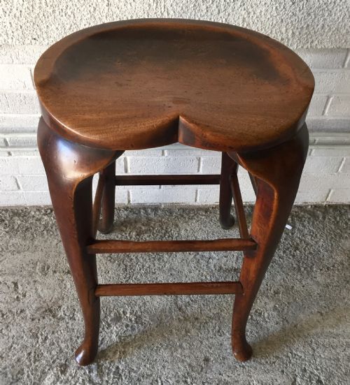 CIRCA 1900 MAHOGANY BAR STOOL - ADDITIONAL PHOTO 1