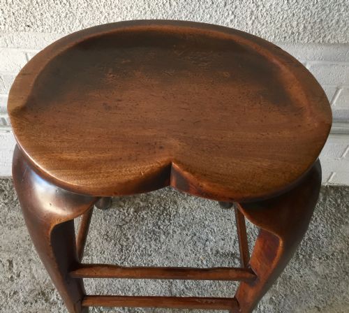 CIRCA 1900 MAHOGANY BAR STOOL - ADDITIONAL PHOTO 2