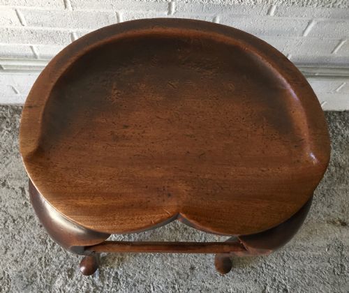 CIRCA 1900 MAHOGANY BAR STOOL - ADDITIONAL PHOTO 3