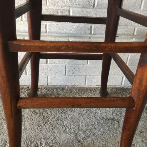 CIRCA 1900 MAHOGANY BAR STOOL - ADDITIONAL PHOTO 8