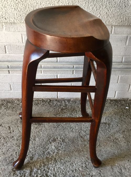CIRCA 1900 MAHOGANY BAR STOOL - ADDITIONAL PHOTO 10