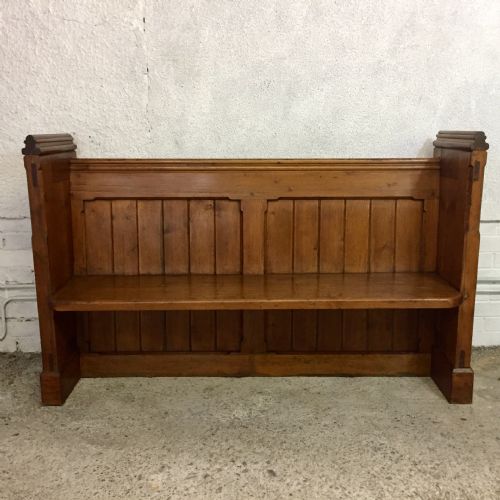 victorian pitch pine church pew - CATEGORY: ANTIQUE FURNITURE - DATED VICTORIAN