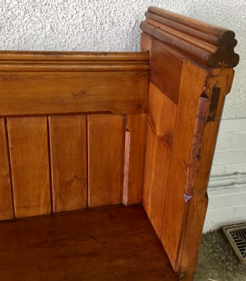 VICTORIAN PITCH PINE CHURCH PEW - ADDITIONAL PHOTO 2
