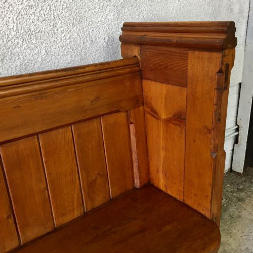 VICTORIAN PITCH PINE CHURCH PEW - ADDITIONAL PHOTO 3