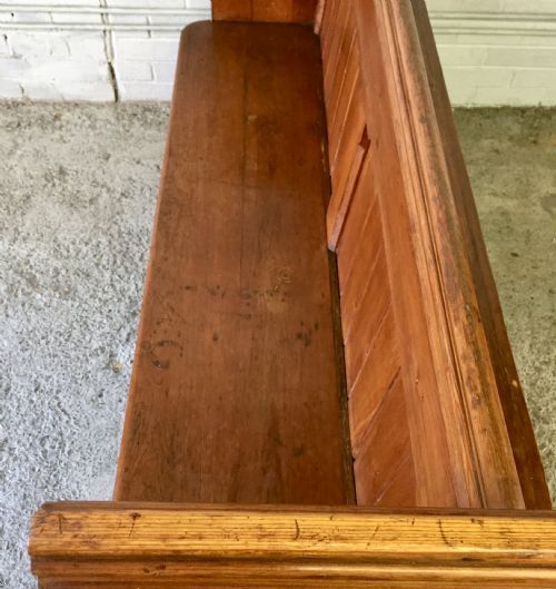 VICTORIAN PITCH PINE CHURCH PEW - ADDITIONAL PHOTO 5