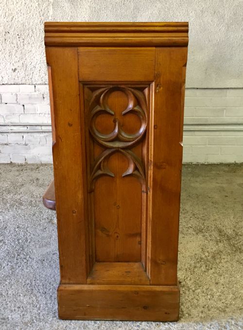 VICTORIAN PITCH PINE CHURCH PEW - ADDITIONAL PHOTO 10