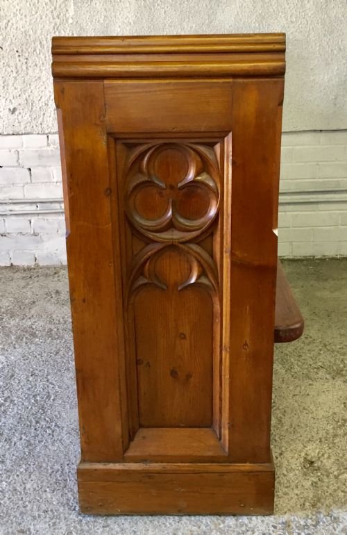 VICTORIAN PITCH PINE CHURCH PEW - ADDITIONAL PHOTO 11