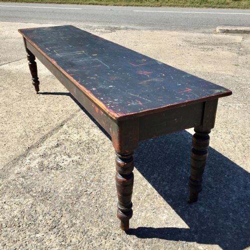 circa 1900 pine table with later paint - CATEGORY: ANTIQUE TABLES - DATED 1900